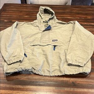 Vintage 80s Patagonia Khaki Pullover Windbreaker Jacket